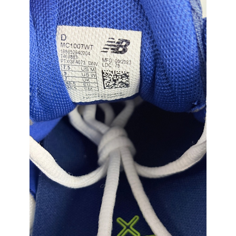 New Balance X 1007 Tennis Sneakers Mens 7.5 White Blue Hard Court Pickleball - Picture 3 of 13